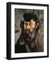 Self-Portrait with a Casquette, 1872-1873-Paul Cézanne-Framed Giclee Print