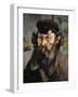 Self-Portrait with a Casquette, 1872-1873-Paul Cézanne-Framed Giclee Print