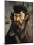 Self-Portrait with a Casquette, 1872-1873-Paul Cézanne-Mounted Giclee Print