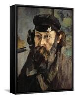 Self-Portrait with a Casquette, 1872-1873-Paul Cézanne-Framed Stretched Canvas