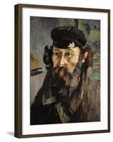 Self-Portrait with a Casquette, 1872-1873-Paul Cézanne-Framed Giclee Print