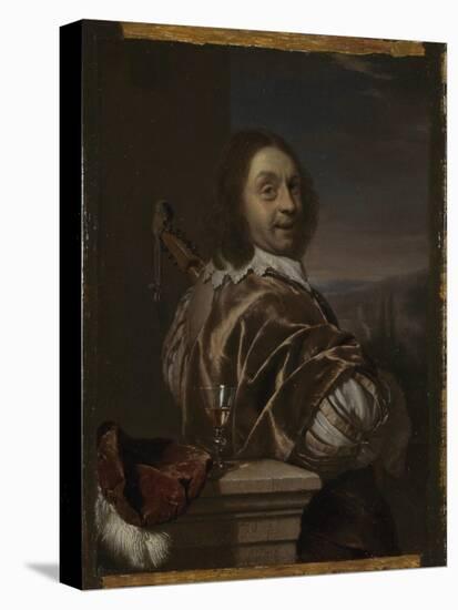 Self Portrait with a Cittern, 1674-Frans van Mieris the Elder-Stretched Canvas