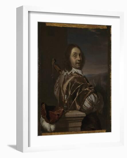 Self Portrait with a Cittern, 1674-Frans van Mieris the Elder-Framed Giclee Print