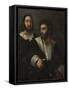 Self-Portrait with a Friend (Double Portrai), 1519-Raphael-Framed Stretched Canvas