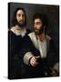 Self Portrait with a Friend-Raphael-Stretched Canvas