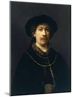 Self-Portrait with a Hat and Two Chains-Rembrandt van Rijn-Mounted Giclee Print