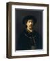 Self-Portrait with a Hat and Two Chains-Rembrandt van Rijn-Framed Giclee Print