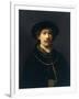 Self-Portrait with a Hat and Two Chains-Rembrandt van Rijn-Framed Giclee Print