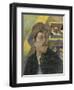 Self Portrait with a Hat-Paul Gauguin-Framed Art Print