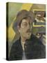 Self Portrait with a Hat-Paul Gauguin-Stretched Canvas