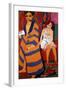 Self Portrait with a Model, 1907-Ernst Kirchner-Framed Giclee Print