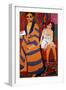 Self Portrait with a Model, 1907-Ernst Kirchner-Framed Giclee Print