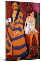 Self Portrait with a Model, 1907-Ernst Kirchner-Mounted Giclee Print