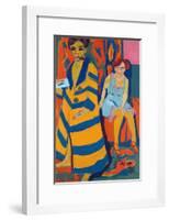 Self Portrait with a Model, 1907-Ernst Ludwig Kirchner-Framed Giclee Print