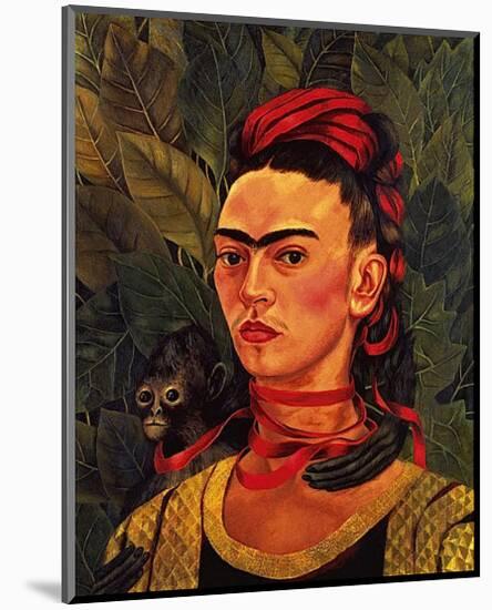Self Portrait with a Monkey, c.1940-Frida Kahlo-Mounted Art Print