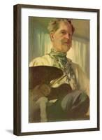 Self Portrait with a Palette, 1907-Alphonse Mucha-Framed Giclee Print