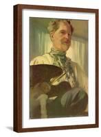 Self Portrait with a Palette, 1907-Alphonse Mucha-Framed Giclee Print