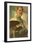 Self Portrait with a Palette, 1907-Alphonse Mucha-Framed Giclee Print