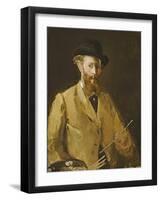 Self Portrait with a Palette-Edouard Manet-Framed Giclee Print