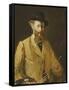 Self Portrait with a Palette-Edouard Manet-Framed Stretched Canvas