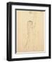 Self Portrait with a Raised Arm and Red Mouth, 1909-Egon Schiele-Framed Giclee Print