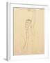 Self Portrait with a Raised Arm and Red Mouth, 1909-Egon Schiele-Framed Giclee Print