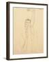 Self Portrait with a Raised Arm and Red Mouth, 1909-Egon Schiele-Framed Giclee Print