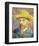 Self-Portrait with a Straw Hat, c.1888-Vincent van Gogh-Framed Giclee Print