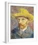 Self-Portrait with a Straw Hat, c.1888-Vincent van Gogh-Framed Giclee Print