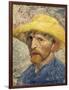 Self-Portrait with a Straw Hat-Vincent van Gogh-Framed Art Print