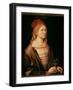 Self Portrait with a Thistle (Painting, Parchment Glue on Canvas, 1493)-Albrecht Dürer or Duerer-Framed Giclee Print