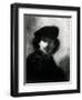 Self Portrait with a Velvet Beret-Rembrandt van Rijn-Framed Giclee Print