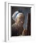 Self Portrait with an Easel by Jean-Baptiste-Simeon Chardin-null-Framed Giclee Print