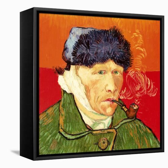 Self Portrait with Bandaged Ear and Pipe, 1889-Vincent van Gogh-Framed Stretched Canvas