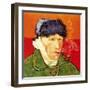 Self Portrait with Bandaged Ear and Pipe, 1889-Vincent van Gogh-Framed Premium Giclee Print