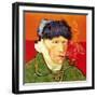 Self Portrait with Bandaged Ear and Pipe, 1889-Vincent van Gogh-Framed Premium Giclee Print