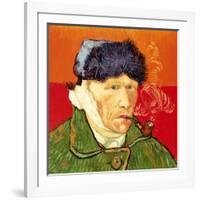 Self Portrait with Bandaged Ear and Pipe, 1889-Vincent van Gogh-Framed Giclee Print