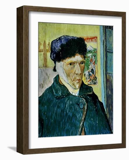 Self-Portrait with Bandaged Ear, c.1889-Vincent van Gogh-Framed Giclee Print