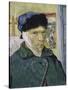 Self Portrait with Bandaged Ear-Vincent van Gogh-Stretched Canvas