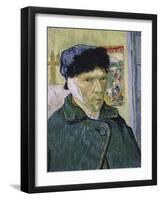Self Portrait with Bandaged Ear-Vincent van Gogh-Framed Giclee Print