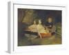 Self-Portrait with Baroness Yekaterina Meller-Zakomelskaya and Her Daughter in a Boat, 1833-1835-Karl Pavlovich Briullov-Framed Giclee Print