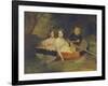 Self-Portrait with Baroness Yekaterina Meller-Zakomelskaya and Her Daughter in a Boat, 1833-1835-Karl Pavlovich Briullov-Framed Giclee Print