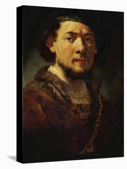 Self-Portrait with Beard, 1634/35-Rembrandt van Rijn-Stretched Canvas