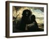 Self-Portrait with Black Dog-Gustave Courbet-Framed Giclee Print