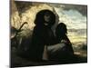 Self-Portrait with Black Dog-Gustave Courbet-Mounted Giclee Print