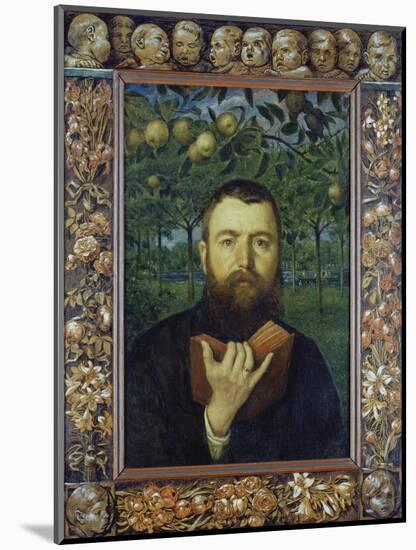 Self Portrait with Book, 1880-Hans Thoma-Mounted Giclee Print