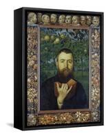 Self Portrait with Book, 1880-Hans Thoma-Framed Stretched Canvas