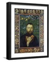 Self Portrait with Book, 1880-Hans Thoma-Framed Giclee Print