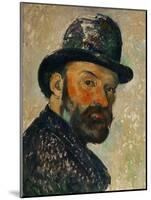 Self-Portrait with Bowler Hat (Sketch), 1885-1886-Paul Cézanne-Mounted Giclee Print