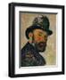 Self-Portrait with Bowler Hat (Sketch), 1885-1886-Paul Cézanne-Framed Premium Giclee Print